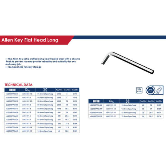 صينى ( CR-V ) مفتاح ألـن مـسـدس طويل 12مم