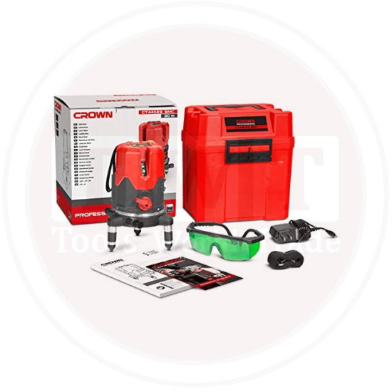 CT44024 ميزان ليزر اخضر 5 خط شنطة ضد الصدمات 30 متر صيني