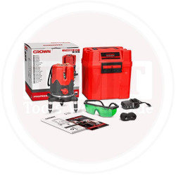 CT44024 ميزان ليزر اخضر 5 خط شنطة ضد الصدمات 30 متر صيني