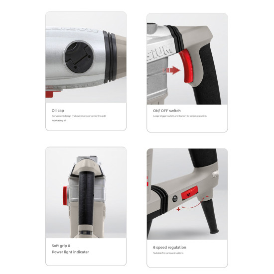 CT18080-B3 كيت شاكوش ماكس 40مم 1250واط 7كج شنطة بلاستيك