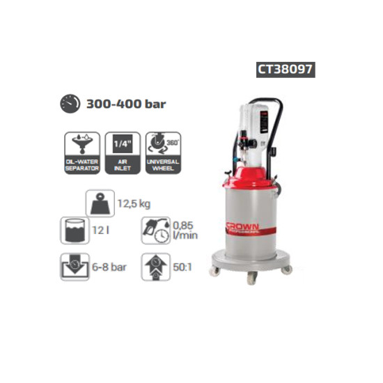 CT38097 مشحمة بالهواء 12 لتر 300-400 بار 0.85 ل/د 50:1 صينى