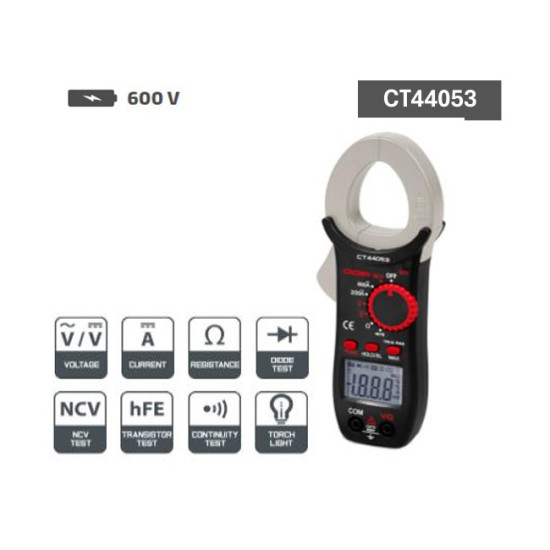 CT44053 جهاز قياس كلامب ميتر امبير:600/ف:750 ديجيتال