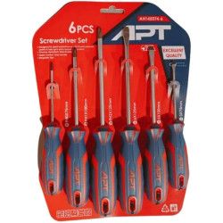 طقم مفكات 2 لون 6 ق SL6x150/5x125x/3x100-PH0X75/1X100/2X150