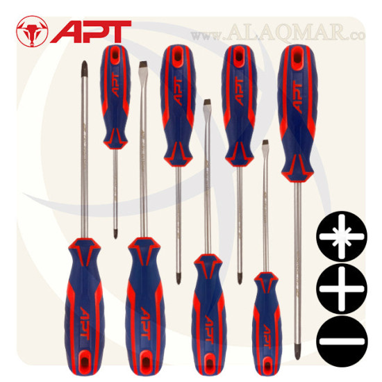 طقم مفكات 2 لون 8ق صينى 6221257375770