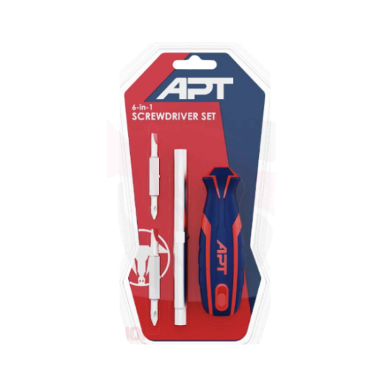 مفك قلاب 2 لون 2 سن اتجاهين / لقمة 6-8 مم 1X6 صينى على كارت