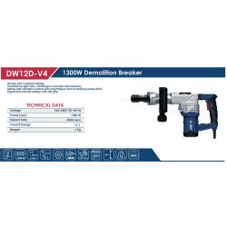 كيت شاكوش تكسير 1300 وات 6ك DW12D HEX