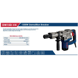 DW15D HEX كيت شاكوش تكسير1300وات 7ك